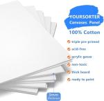 YOURSORTER Canvases for Painting 28 Pack, 11x14 inch Blank Painting Canvas Boards, Primed Acid-Free 100% Cotton Canvas Panels for Acrylic Oil Tempera Watercolor Paints, Art Supplies