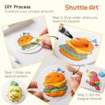 Shuttle Art 68 Pcs Magic Foam Texture Painting Refill Paper Kit - 60 Sheets of Upgraded Foam Texture Paper for a Magical 3D Effect