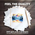 64 Sheets Watercolor Paper Pad - 5"x7" - Water Color Paper 140lb/300gsm - 100% Cotton Pulp - Art Supplies for Kids & Adults - for Painting, Artist Sketch, Easel, Loose Drawing