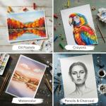 64 Sheets Watercolor Paper Pad - 5"x7" - Water Color Paper 140lb/300gsm - 100% Cotton Pulp - Art Supplies for Kids & Adults - for Painting, Artist Sketch, Easel, Loose Drawing