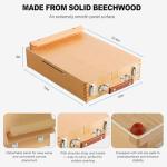 Beechwood Tabletop Easel for Painting, Portable Adjustable Sketchbox Art Easel Stand with Detachable Strap for Beginners and Art Lovers