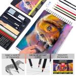 MARTCOLOR Charcoal Drawing Set, Set of 23, Graphite Pencils, Black & White Charcoal Pencils for Drawing, Sketching, Shading, Blending, Artist Pencils for Beginners & Pro Artists ﻿