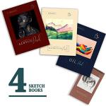 Large Deluxe Artist Painting Set, 141-Piece Professional Art Paint Supplies Kit w/Aluminum Field & Wood Table Easel for Adults, Acrylic, Oil, Watercolor Paints, Brushes, Canvases, Sketch Pads & More