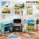 80 Colors Dual Tip Acrylic Paint Markers, Fabric Markers, Brush Tip Permanent Acrylic Paint Pens for Wood, Glass, Rocks, Paper, Coloring book,Ceramic,DIY Crafts for Adults,Kids and Art School Supplies