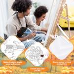 Sherr 20 Pcs Stretched Pre Drawn Canvas Afro Queen Black Art for Painting for Adults Outline Pre Drawn Stretched Cotton Canvas to Paint Party Set, 8 x 10'' (Autumn)