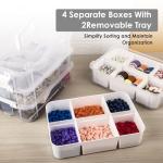 CraftGenes Craft Organizers and Storage, 11QT 4-Layer Durable Sewing Organizer for Sewing Supplies with 2 Removable Trays, DIY Kit Container for Seasonal Decor, Tool, Scrapbook and Art Supplies