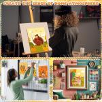 Sherr 20 Pcs Stretched Pre Drawn Canvas Afro Queen Black Art for Painting for Adults Outline Pre Drawn Stretched Cotton Canvas to Paint Party Set, 8 x 10'' (Autumn)