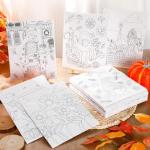 Sherr 20 Pcs Stretched Pre Drawn Canvas Afro Queen Black Art for Painting for Adults Outline Pre Drawn Stretched Cotton Canvas to Paint Party Set, 8 x 10'' (Autumn)