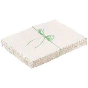 50 Sheets Deckled Edge Paper 4 x 6inch, 160 GSM Handmade Paper Rough/Textured Watercolor Paper for Wedding Invitations, Cards, Crafts