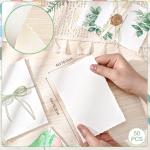 50 Sheets Deckled Edge Paper 4 x 6inch, 160 GSM Handmade Paper Rough/Textured Watercolor Paper for Wedding Invitations, Cards, Crafts