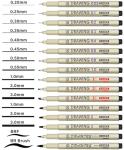 Muchcute Micro Fineliner Drawing Art Pens: 16 Black Fine Line Waterproof Ink Set Artist Supplies Archival Inking Markers Liner Professional Sketch Outline Anime Sketching Watercolor Zentangle Stuff
