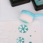 Yoseng 12 Pack Colored Mini Ink Blending Brushes Blenders,Small Ink Blending Tool for Card Making,Craft Broad Application Assortment Paper Crafter Color Code Handle (Brush Head Size 0.5 Inches)