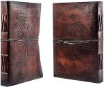 Tree of Life Leather Journal Notebook (180 Pages)- Genuine Leather Antique Vintage Refillable Journals for Men & Women - 7 x 10 Inch Unlined Paper Handmade Travel Writing Dairy, Sketchbook for Drawing