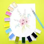 Kuretake GANSAI TAMBI Watercolor paint set 48 Colors, Professional-quality art supplies for artist, drawing, sketch, Non-Toxic, Made in Japan