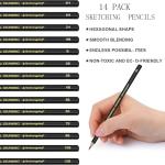 Heshengping Drawing Pencils Sketch Pencil Art Supplies Set for Kids Adults beginners Professional Sketching Art Graphite Charcoal Blending Stump Pencils kit