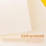 Paul Rubens Art Supplies Watercolor Paper, Hand-Made Paper Cold Press, 100% Cotton Rag with Glitter Sparkling Effect, Acid-Free Paper 140lb/300gsm, 7.67"x 5.31" for Wet & Dry Mixed Media, 20 Sheets