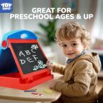 STEAM Life Tabletop Easel for Kids Art Easel for 3 4 5 Toddler Art Easel for Kids Chalkboard White Board for Kid Easel Set Dry Erase Board Portable Desktop Painting Easel