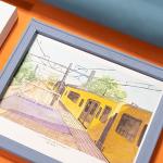 Paul Rubens Art Supplies Watercolor Paper, Hand-Made Paper Cold Press, 100% Cotton Rag with Glitter Sparkling Effect, Acid-Free Paper 140lb/300gsm, 7.67"x 5.31" for Wet & Dry Mixed Media, 20 Sheets