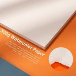 Paul Rubens Art Supplies Watercolor Paper, Hand-Made Paper Cold Press, 100% Cotton Rag with Glitter Sparkling Effect, Acid-Free Paper 140lb/300gsm, 7.67"x 5.31" for Wet & Dry Mixed Media, 20 Sheets