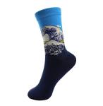 Famous Painting for Men's Art Patterned Casual Crew Socks (4 Pairs)