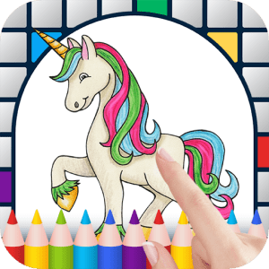 Unicorns Color by Number - Free Pixel Art Game - Coloring Book Pages - Happy, Creative & Relaxing - Paint & Crayon Palette - Zoom in & Tap to Color - Share Creations with Friends!