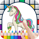 Unicorns Color by Number - Free Pixel Art Game - Coloring Book Pages - Happy, Creative & Relaxing - Paint & Crayon Palette - Zoom in & Tap to Color - Share Creations with Friends!