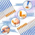 66 Pcs Small Paint Brushes Set - Slurrivate Round & Flat Brush Bulk for Detail Painting, Perfect for Acrylic, Watercolor, Canvas & Face Painting | Classroom, Kids & Artist Craft Supplies