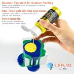 GOTIDEAL Acrylic Paint Set with Paint Brushes, 24 Colors(59ml, 2 oz) Art Craft Paint for Adults and Kids, Perfect for Artist, Beginner, Ideal for Wood, Canvas, Rocks, Outdoor Painting Supplies