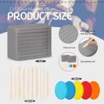 Feifeiya 2 Pack Non Drying Oil Based Modeling Clay 4 Pounds with 15 Pcs Pottery Sculpting Tool Set Non Hardening Reusable Sculpting Clay for Craft Projects for Beginners Artist(Gray)