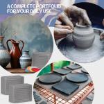 Feifeiya 2 Pack Non Drying Oil Based Modeling Clay 4 Pounds with 15 Pcs Pottery Sculpting Tool Set Non Hardening Reusable Sculpting Clay for Craft Projects for Beginners Artist(Gray)