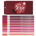 qianshan 12 Red Colored Pencils Oil Based Pre-sharpened Wooden Colored Pencil Set for Adults Coloring Books Drawing Sketching Art Supplies, No Duplicates