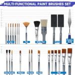 Halobios 26PCS Painting Brushes Set, 5 Sets of Professional Painting Brushes for Acrylic Painting, Artist Paintbrushes for Body Face Rock Canvas, Kids Adult Drawing Arts Crafts Supplies