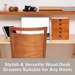 Vintage 5-Drawer Wooden Desk Organizer - Craft Storage Drawers - Rustic Shelf Drawer - Ideal Home Office Organizers and Accessories - Embroidery Floss - Apothecary Cabinet, Art Storage I Stackable