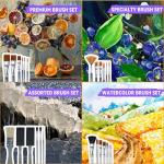 Halobios 26PCS Painting Brushes Set, 5 Sets of Professional Painting Brushes for Acrylic Painting, Artist Paintbrushes for Body Face Rock Canvas, Kids Adult Drawing Arts Crafts Supplies