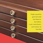 MEEDEN 4-Drawer Art Supply Storage Box - Large Capacity Multi-Function Beech-Wood Pencil Box with Drawer & Compartments for Organizing Pastels, Pencils, Pens, Markers, Brushes & Stamp, Walnut