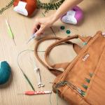 Soolla Studio Bag: Pottery Tool Bag, Art Supply Storage, Knitting Yarn Organizer, Crochet Projects, & Washable Craft Tote, 30 Pockets, 25+ Canvas Colors, Student Artist Gift (Ganja Green)