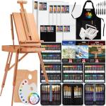 188Pcs All-in-One Art Painting Kit with French Easel, 96 Acrylic, Watercolor & Oil Paint Set, Complete Art Supplies Painting Set for Adults, Artists, Beginners