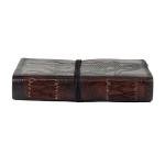 AzureGreen DOUBLE DRAGON Blank Page BOOK Handcrafted Leather Writing Unlined 5 x 7 JOURNAL (Brown)