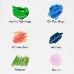 ESRICH Canvas for Painting, 32 Pack Multi-Size Canvas Boards for Painting 8pcs of Each 4x4, 5x5, 5x7, 8x10 Blank Canvases-Cotton Primed Painting Canvas Panels for Adult & Kids for Acrylic Oil Paint