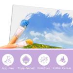 ESRICH Canvas for Painting, 32 Pack Multi-Size Canvas Boards for Painting 8pcs of Each 4x4, 5x5, 5x7, 8x10 Blank Canvases-Cotton Primed Painting Canvas Panels for Adult & Kids for Acrylic Oil Paint