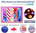 TINY FUN 12 Pack Diamond Painting Kits for Adults 5D Diamond Art Kit Paint by Number for Beginners, DIY Paint with Round Full Drill Diamonds Paintings Gem Art for Home Wall Decor Gift (12X16 Inch