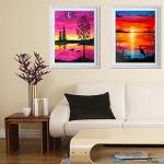 TINY FUN 12 Pack Diamond Painting Kits for Adults 5D Diamond Art Kit Paint by Number for Beginners, DIY Paint with Round Full Drill Diamonds Paintings Gem Art for Home Wall Decor Gift (12X16 Inch