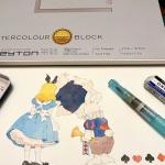 Non-Warping 100% Cotton Watercolor Paper Block - 20 Sheets of 160lb/350gsm Hot Press Water Color Art Supplies for Wet, Dry, and Mixed Media Painting, for Watercolor, Gouache, Acrylic (7 x 5'')