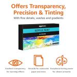 Amazon Basics Acrylic Paint Tubes, 24 count (Pack of 1), Multicolor