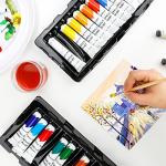 Amazon Basics Acrylic Paint Tubes, 24 count (Pack of 1), Multicolor