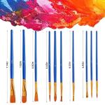 20 Pcs Paint Brushes Painting Brush for Acrylic Oil Watercolor Flat and Round Paint Brush Set for Washable Paint Artist Paint Small Brushes Bulk Toddler Paint Brushes Hog Bristle Art Brushes Pack