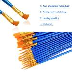 20 Pcs Paint Brushes Painting Brush for Acrylic Oil Watercolor Flat and Round Paint Brush Set for Washable Paint Artist Paint Small Brushes Bulk Toddler Paint Brushes Hog Bristle Art Brushes Pack