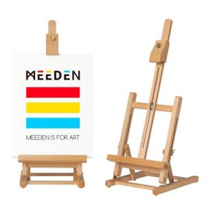 MEEDEN Tabletop Easel for Painting H-Frame, Adjustable Painting & Display Table Top Easel Stand, Hold Canvas up to 16", Sturdy Beech Wood Table Art Easel for Adults, Kids, Beginners