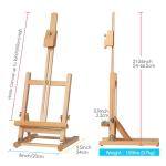 MEEDEN Tabletop Easel for Painting H-Frame, Adjustable Painting & Display Table Top Easel Stand, Hold Canvas up to 16", Sturdy Beech Wood Table Art Easel for Adults, Kids, Beginners