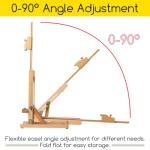 MEEDEN Tabletop Easel for Painting H-Frame, Adjustable Painting & Display Table Top Easel Stand, Hold Canvas up to 16", Sturdy Beech Wood Table Art Easel for Adults, Kids, Beginners